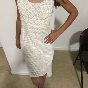 White lace cotton dress